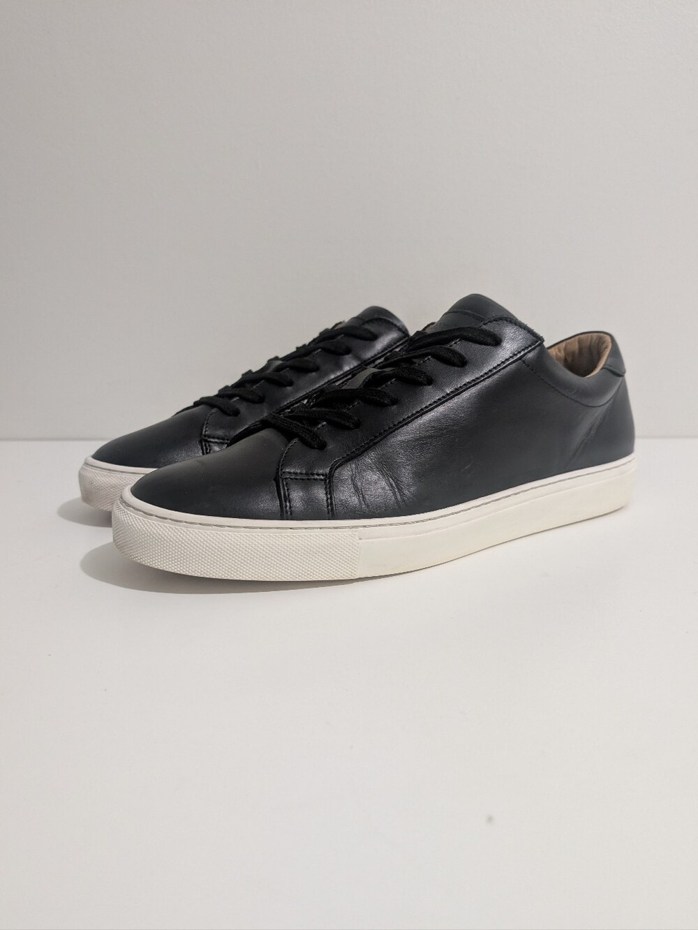 To Boot New York Devin Black Leather Sneakers Size 11.5